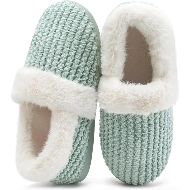 Closed Back Plush Slippers – All Day Comfort and Stability