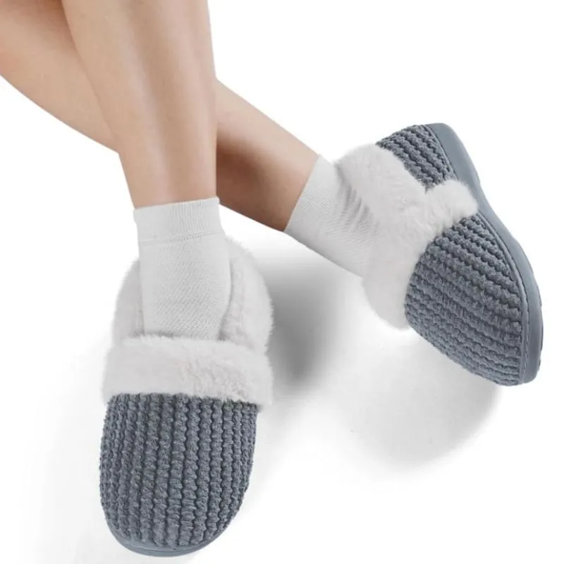 Closed Back Plush Slippers – All Day Comfort and Stability