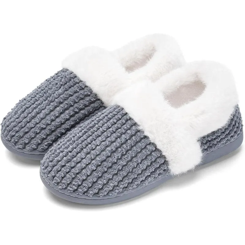 Closed Back Plush Slippers – All Day Comfort and Stability