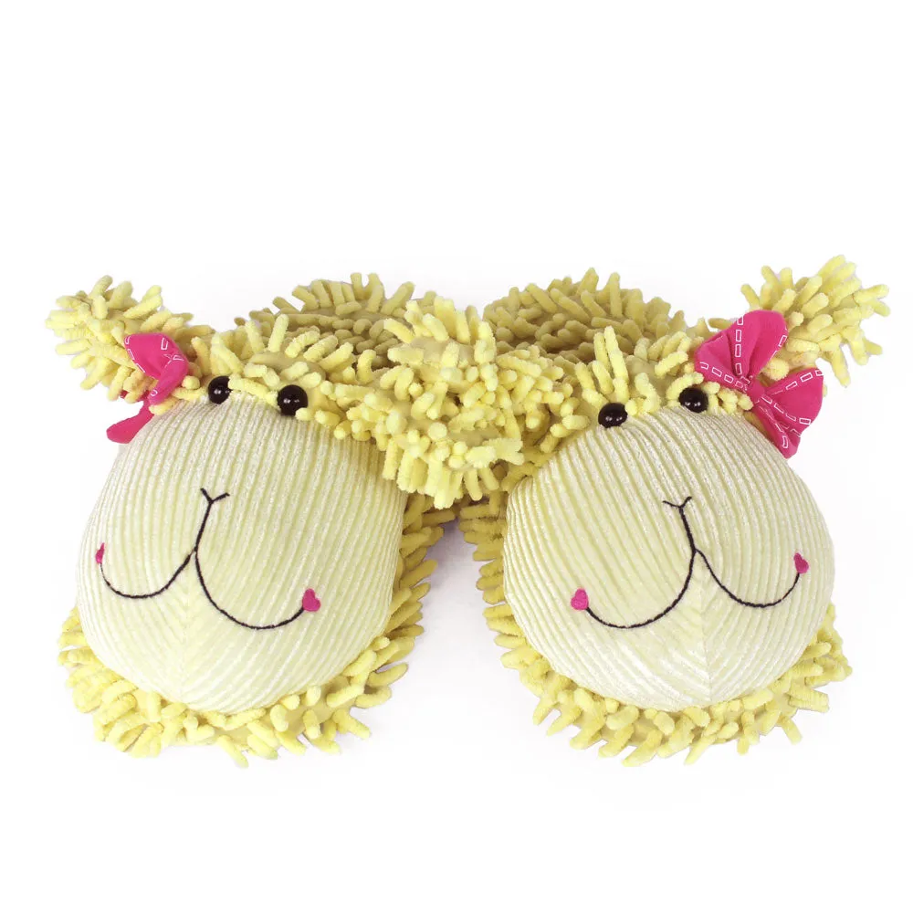 Fuzzy Poodle Novelty Animal Slippers JulesRoche Slide-On Non-Slip