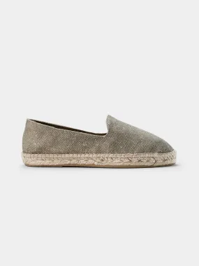 Khaki Linen Espadrilles
