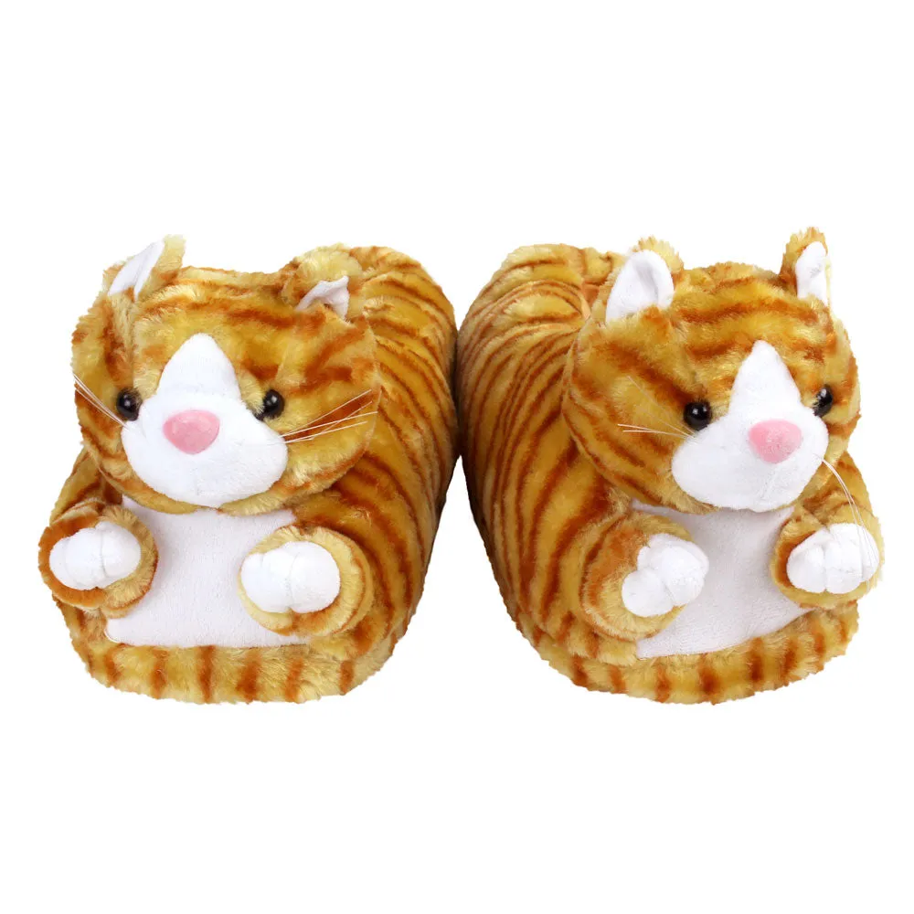 Orange Tabby Cat Slippers JulesRoche Cozy Non-Slip Design