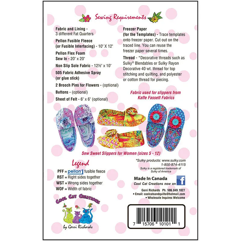 Sew Sweet Slippers Pattern