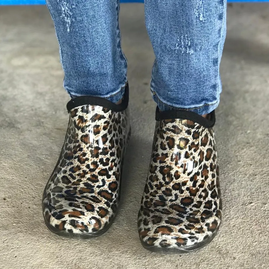 Stormy Cheetah Ankle Rain Boot"