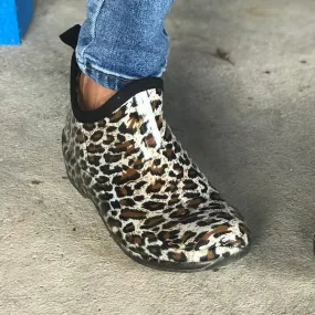 Stormy Cheetah Ankle Rain Boot"